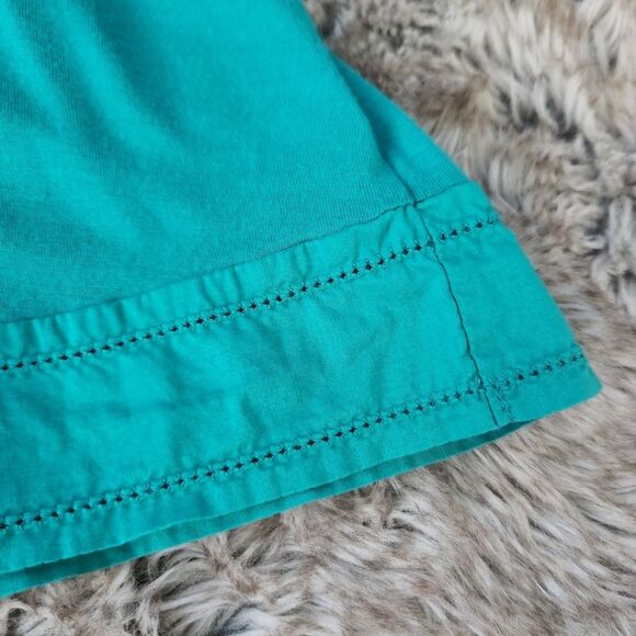 Apt. 9 Square Neck Glitter Sleeve Empire Waist Top Green Women's Size Medium - Picture 2 of 11